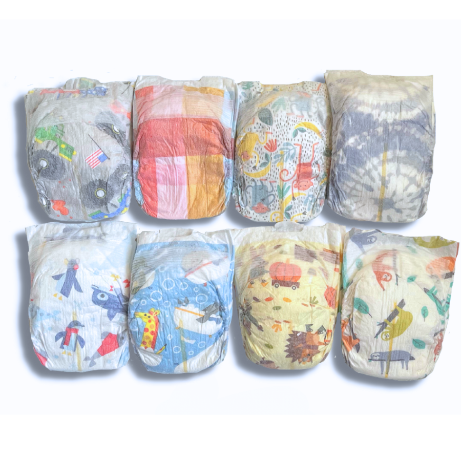 Newborn sized reborn baby doll diapers for boys. Diaper pack sampler for reborns. Reborning supplies. Reborn doll clothes. Reborn clothing and accessories. Colourful baby boy diaper. Summer pack.