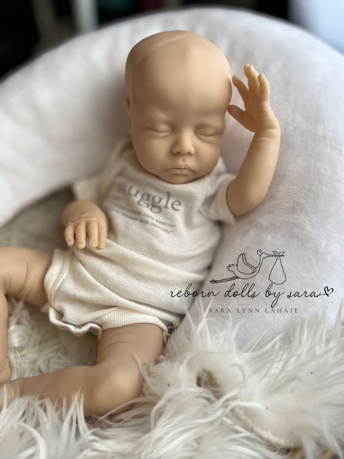 Blank vinyl sold out limited edition reborn doll kit Delilah by Nikki Johnston SOLE reborn baby girl for sale by Sara Lahaie of Reborn Dolls by Sara in Arnprior, Ontario, Canada. Where to buy a reborn in Canada.