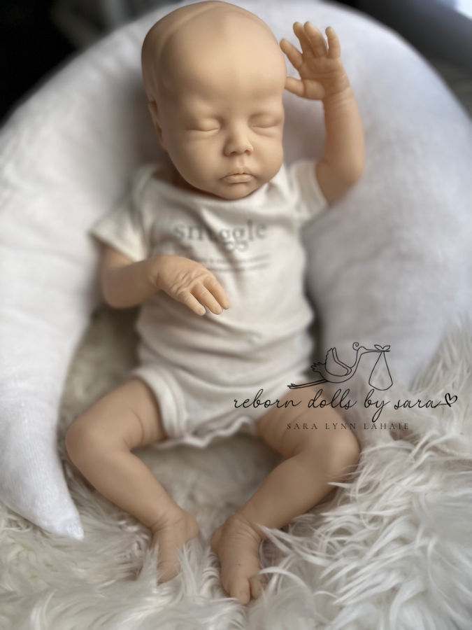 Blank vinyl sold out limited edition reborn doll kit Delilah by Nikki Johnston SOLE reborn baby girl for sale by Sara Lahaie of Reborn Dolls by Sara in Arnprior, Ontario, Canada. Where to buy a reborn in Canada.