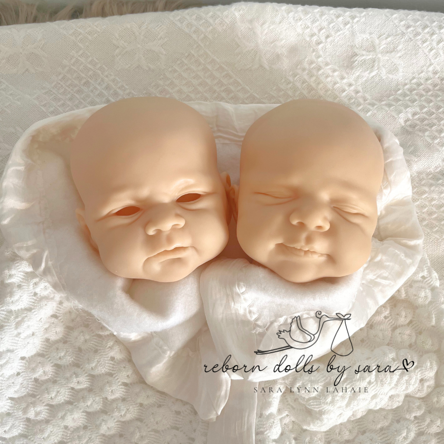 Blank reborn doll vinyl kits Pascale and Elijah by Joanna Pietka Kazmierczak for sale.
