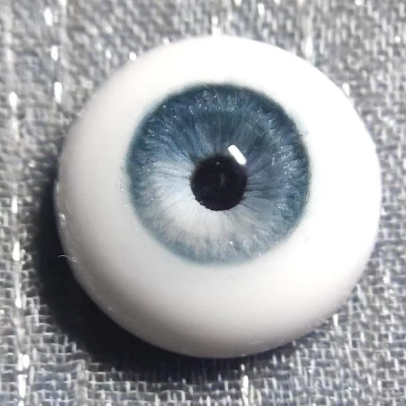 18mm Blue Ombre Flat Back Plaster Reborn Doll Eyes. Blue Grey reborning supplies.