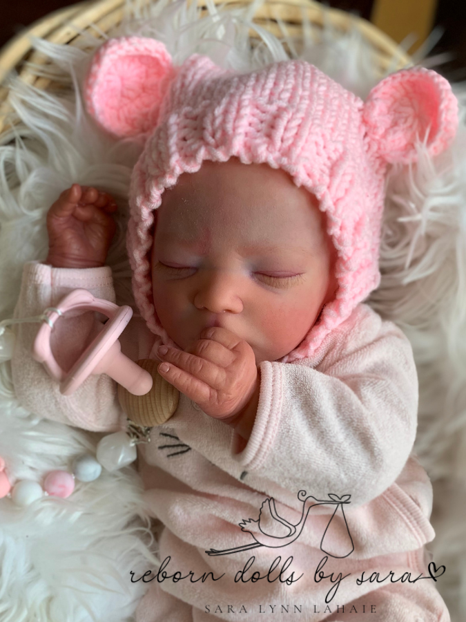 Little Lovey Knitted Newborn Baby Bear Hats with Matching Teddies – Reborn  Dolls by Sara