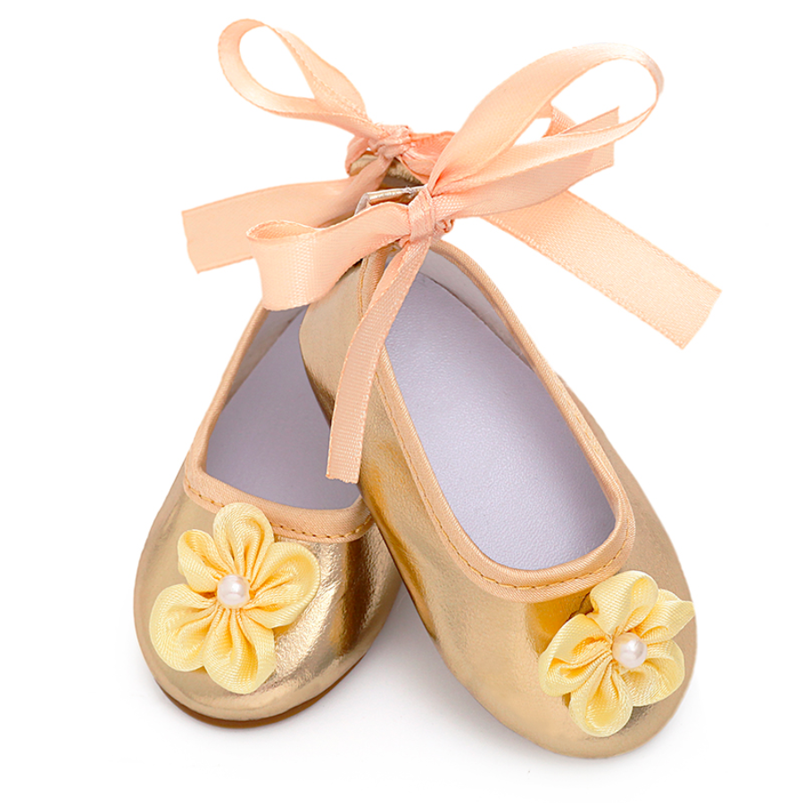 Micro reborn and preemie american girl doll ballet shoes.