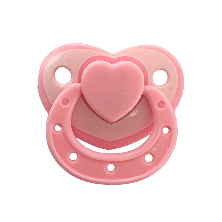 Light pink heart shaped magnetic pacifier for reborn baby dolls. Reborning supplies.  Pacifiers for reborns. Doll Soother. Girl doll.  Doll Clothes. Reborn clothing.