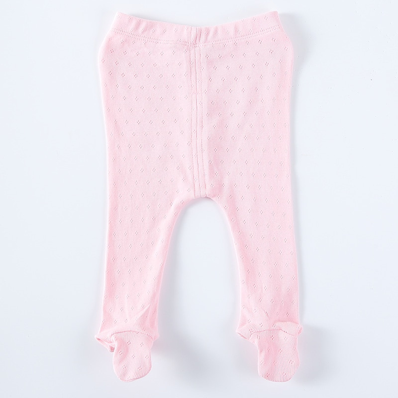 Pink newborn baby girl eyelet leotards with feeties in white, pink, baby blue and yellow for reborn dolls.
