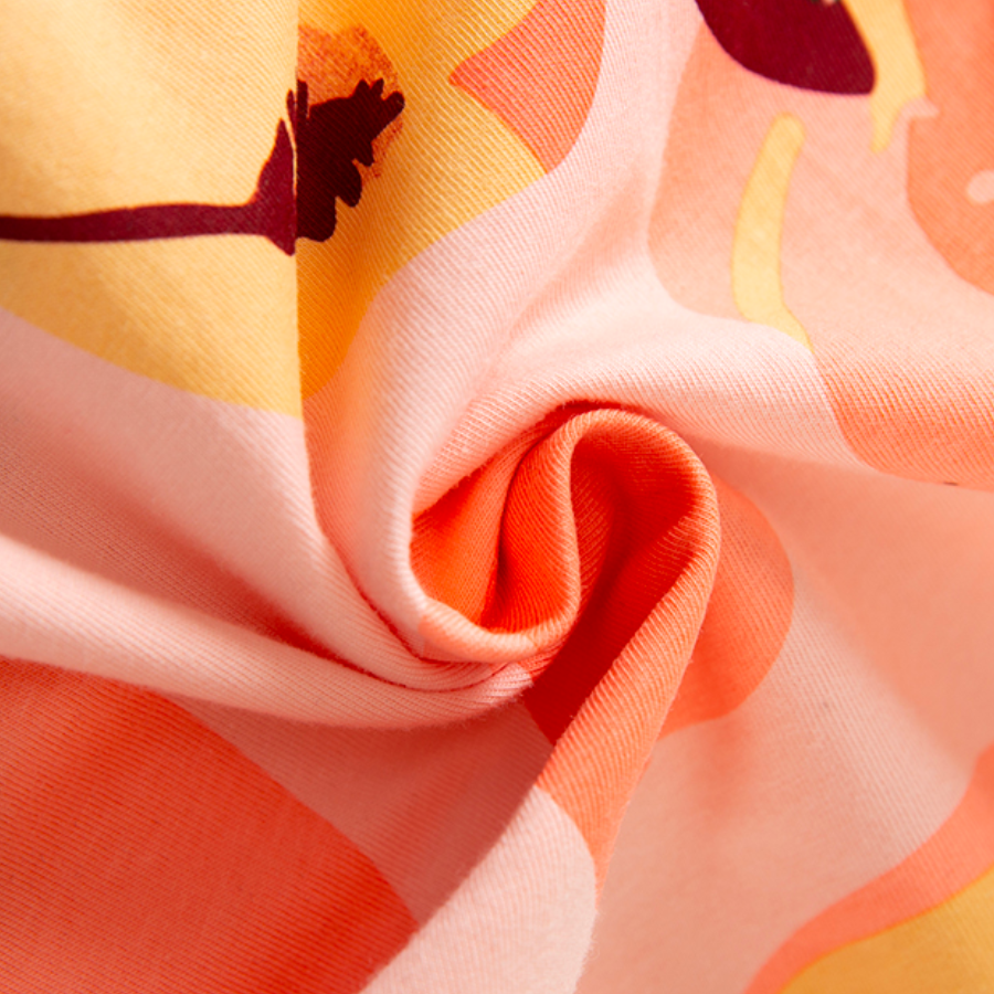 Pink long-sleeve baby romper with peaches on it for reborn baby girl dolls.
