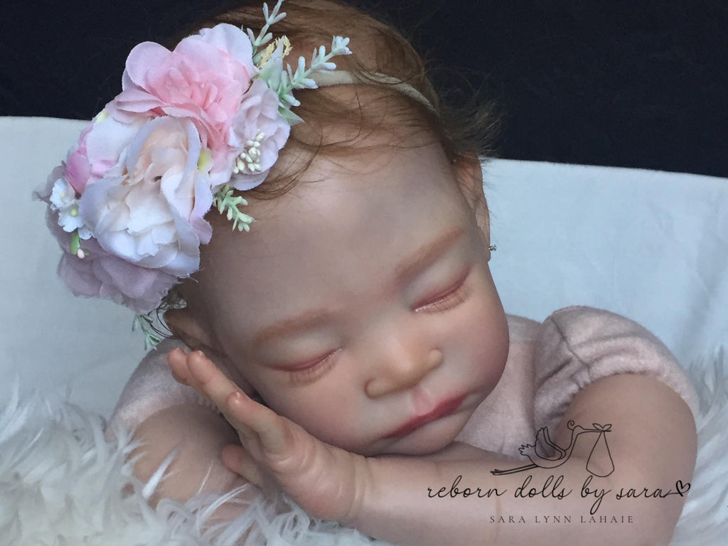 Premium yearling angora goat mohair for rooting highly realistic ooak dolls.  Medium light natural baby brown. Reborning supplies doll hair reborns. High end reborns. Reborn Dolls by Sara. Tegan by Laura Lee Eagles LLE