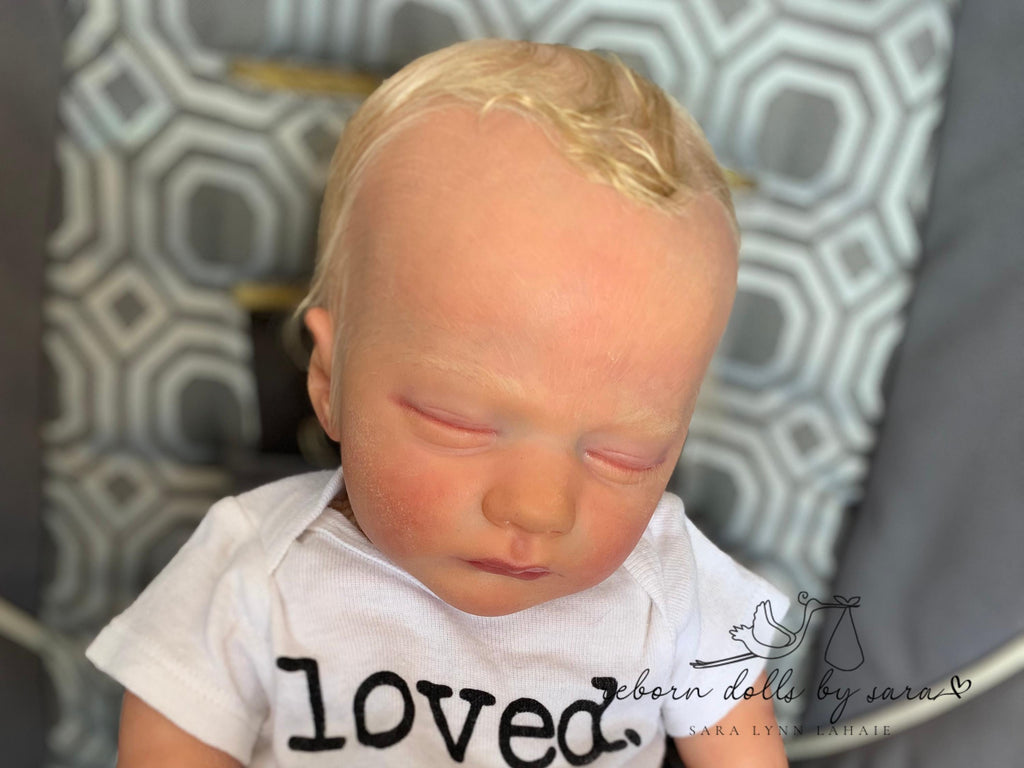 Premium yearling angora goat mohair for rooting highly realistic ooak dolls.  Natural gold golden Baby Blonde blond.
 Reborning supplies doll hair reborns. High end reborns. Reborn Dolls by Sara.