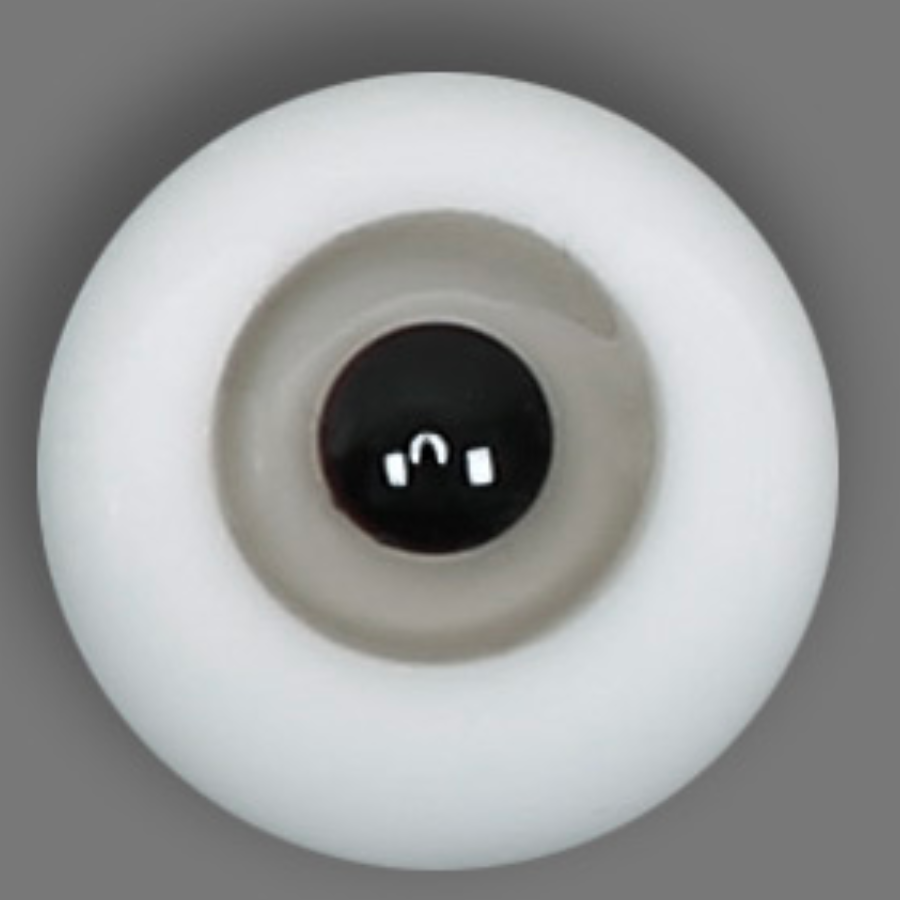 6mm to 18mm Wolf Grey Half Back Glass Eyes for Reborn Dolls Supplies
