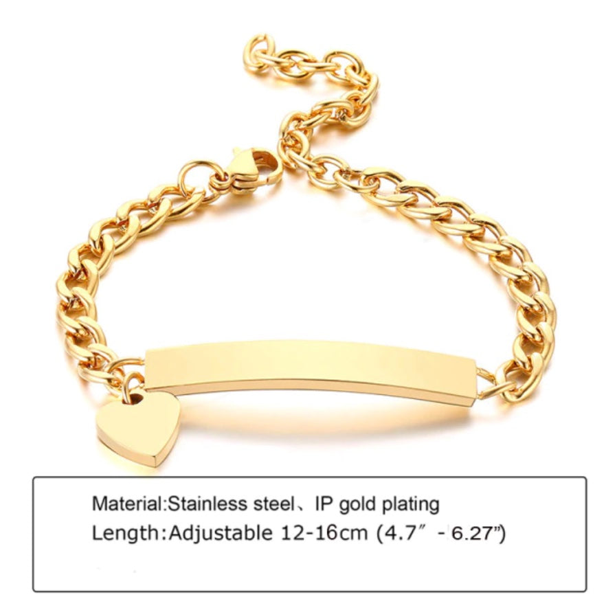 Custom Name Bracelet 14K Yellow Gold by Baby Gold - Shop Custom Gold Jewelry