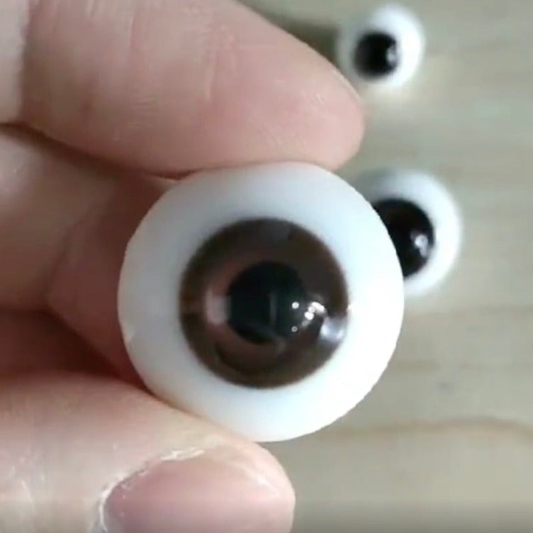 8mm, 12mm, 16mm, 18mm, 20mm, 22mm, and 24mm full round and flat back German glass eyes for reborn dolls.  Reborning supplies.