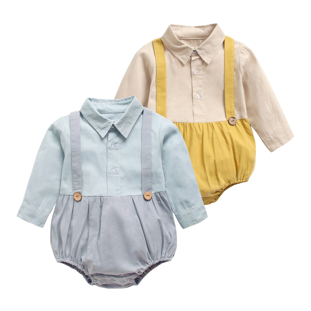 The Allen and Wells Spanish Baby Boy Bubble Romper for reborn babies and dolls.