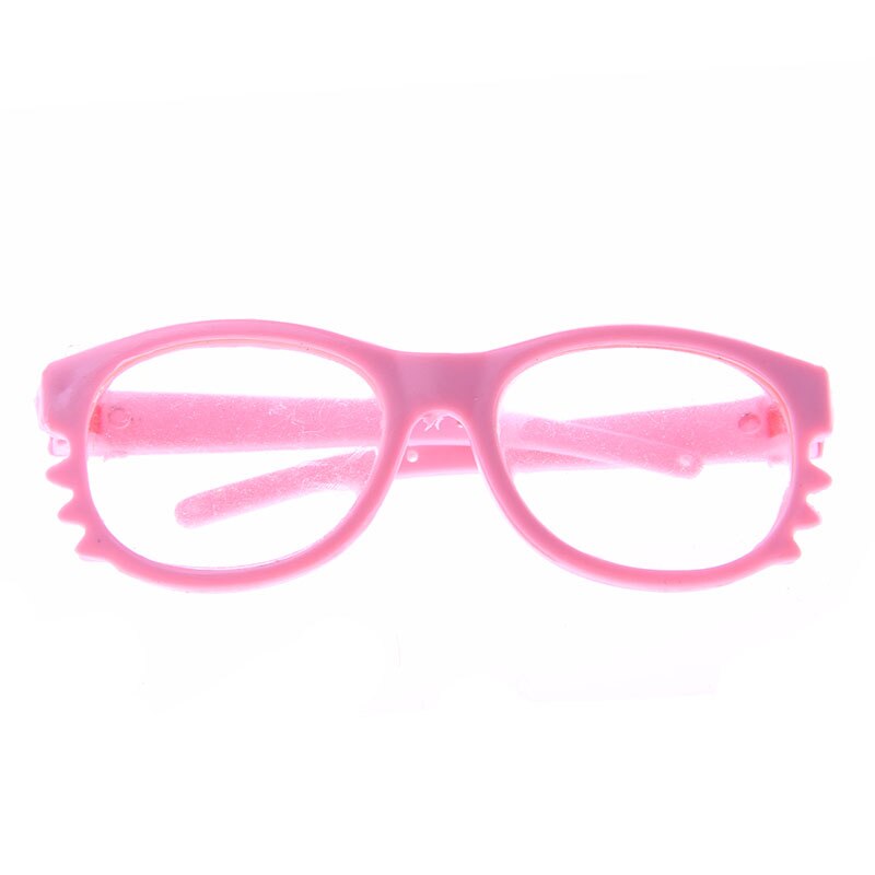 Light pink rectangle Reborn Baby Glasses Dolly Eyewear American Girl Doll Accessories