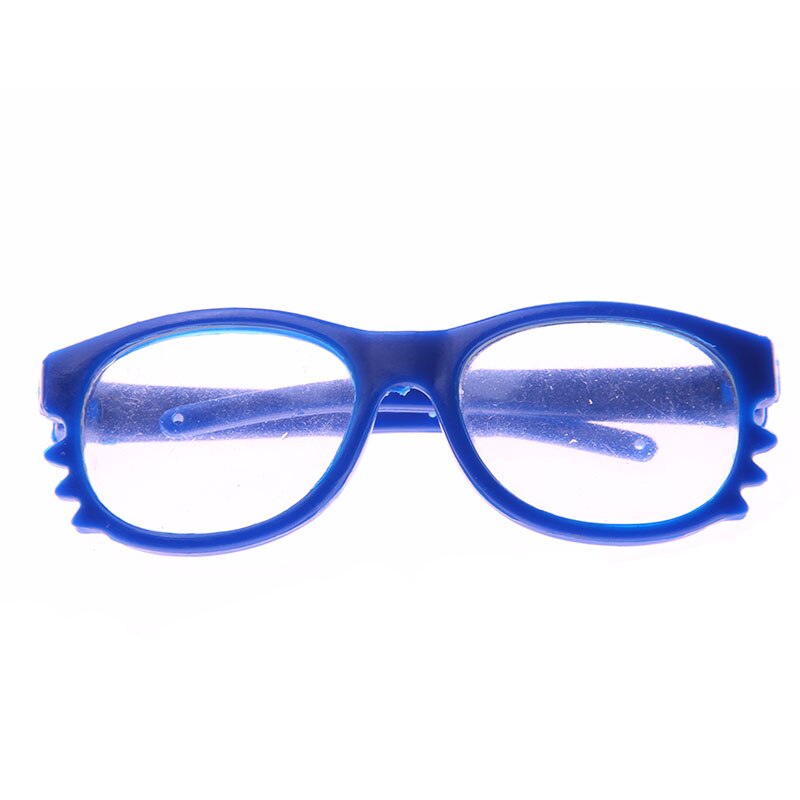 Blue rectangle winged Reborn Baby Glasses Dolly Eyewear American Girl Doll Accessories