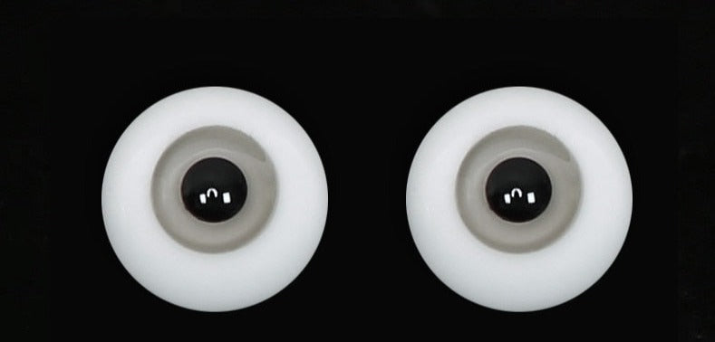 6mm to 18mm Wolf Grey Half Back Glass Eyes for Reborn Dolls Supplies