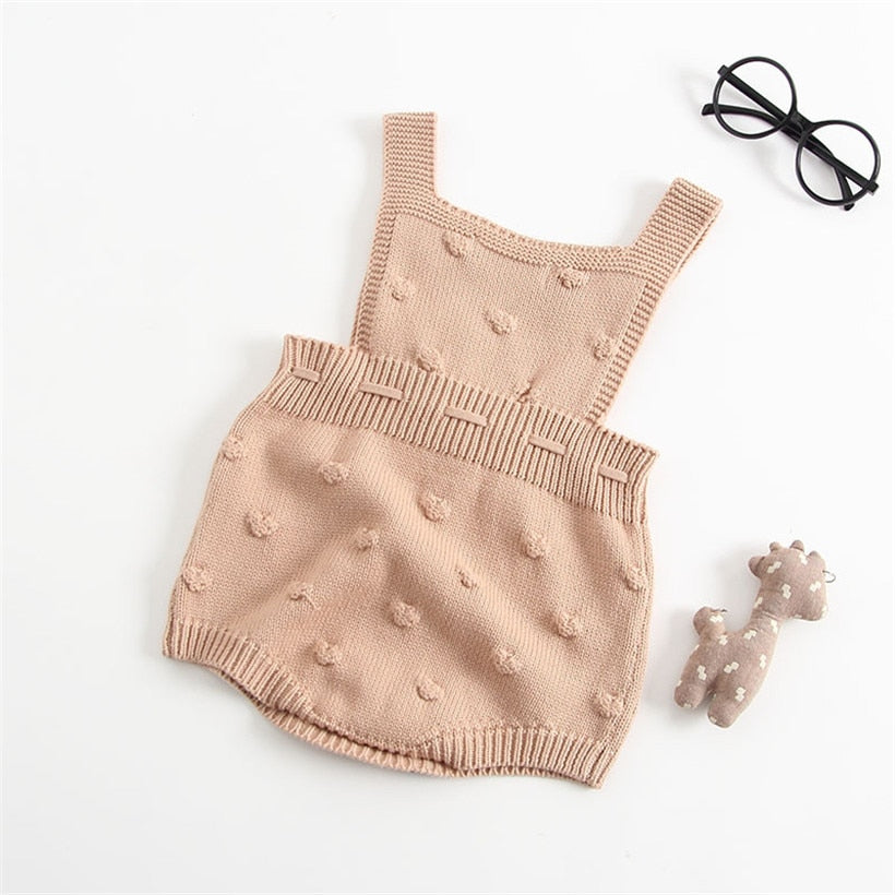 Beige heart knitted spanish baby Baggy-Chic Sweetheart Shortalls black owned company for reborn baby dolls and newborn babies.