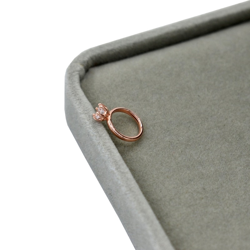 Rose gold Newborn baby jewelry jewellery photography prop ring with diamond for baby girls and reborn dolls.