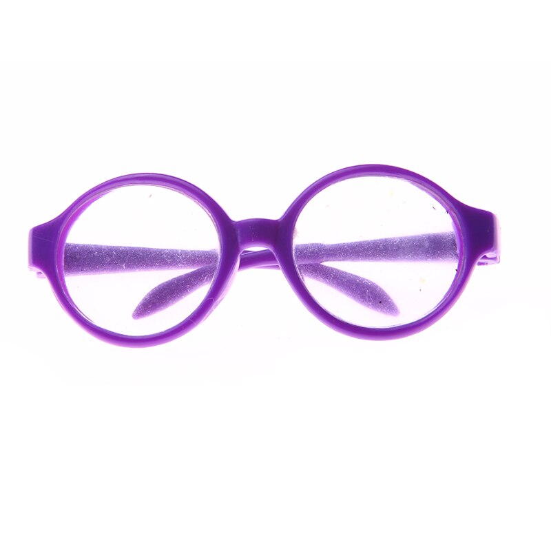 Purple round Reborn Baby Glasses Dolly Eyewear American Girl Doll Accessories