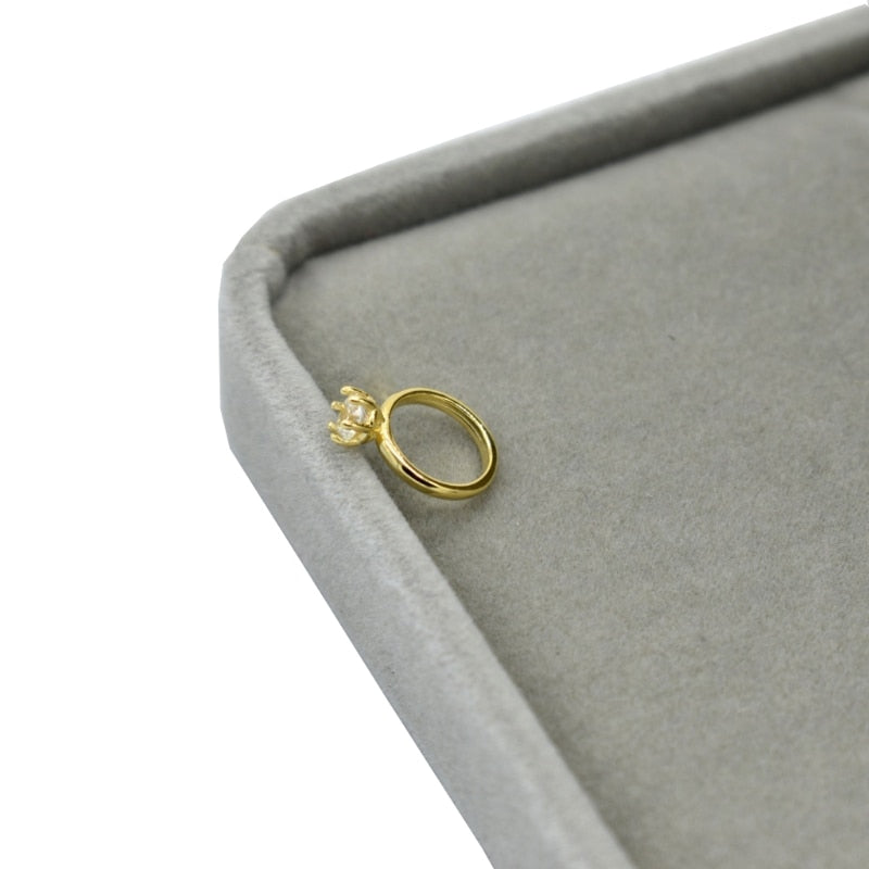 Yellow gold Newborn baby jewelry jewellery photography prop ring with diamond for baby girls and reborn dolls.