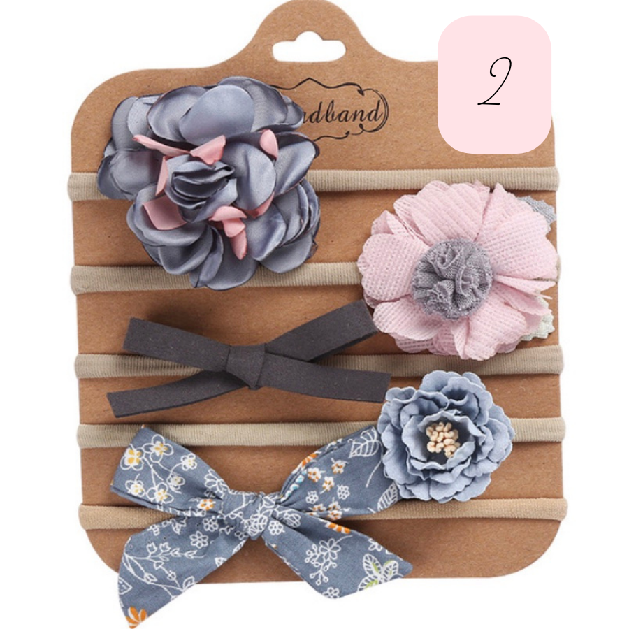 5 Piece Headband Sets for Reborn Baby Girls and Newborn Babies