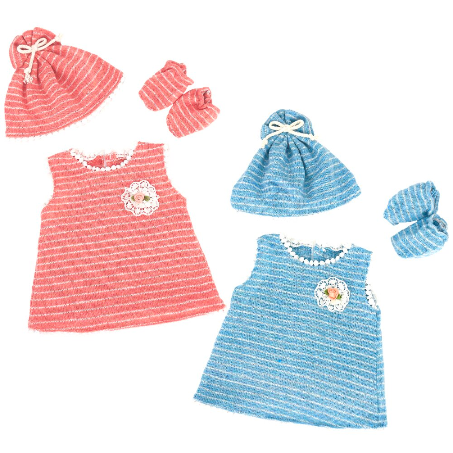 14-18" Preemie Dresses with Matching Hats and Socks. They are ideal for thinner or shorter dolls, such as Baby Borns, Baby Alives, La Newborn Berenguer Babies, Cabbage Patch Dolls, etc.