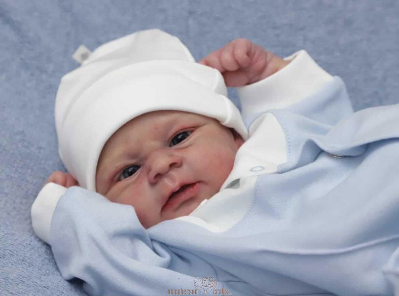 Custom reborn baby Elijah by Joanna Kazmierczak available for adoption by Reborn Dolls by Sara.