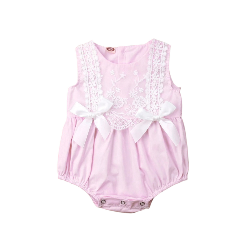 Pink Spanish baby clothing bubble romper for reborns and babies: reborn doll clothing