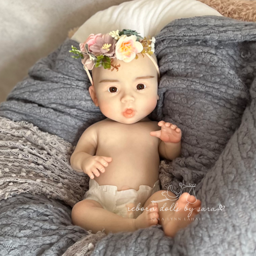 35 CM Soft Full Body Solid Silicone Bebe Reborn Doll Can drink