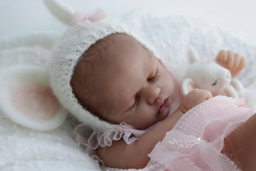 Reborn baby Trouble by Nikki Johnston available for adoption by Reborn Dolls by Sara.