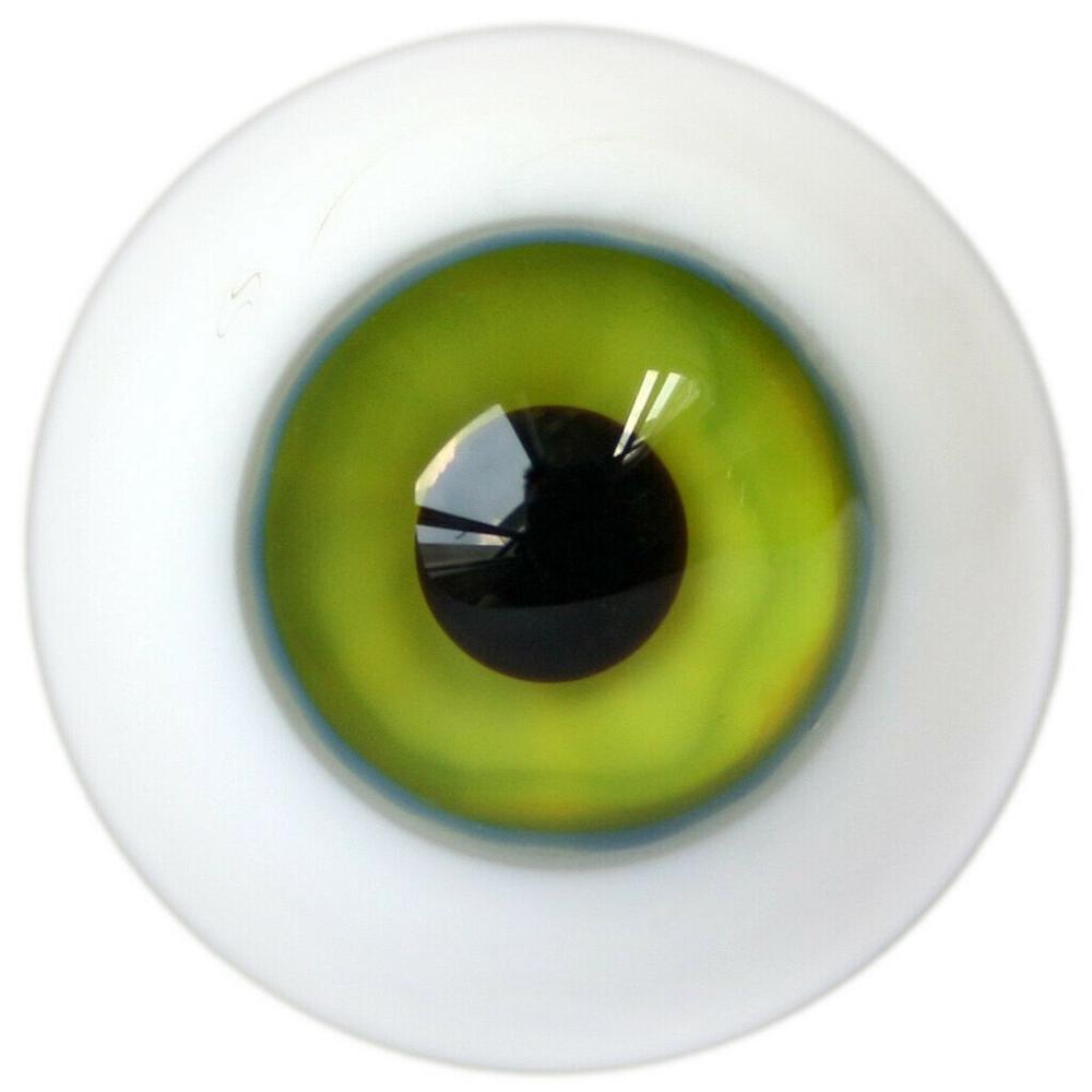 8mm, 18mm, 20mm, 22mm green flat back half round glass eyes for reborn dolls or reborning cuddle and silicone baby dolls.